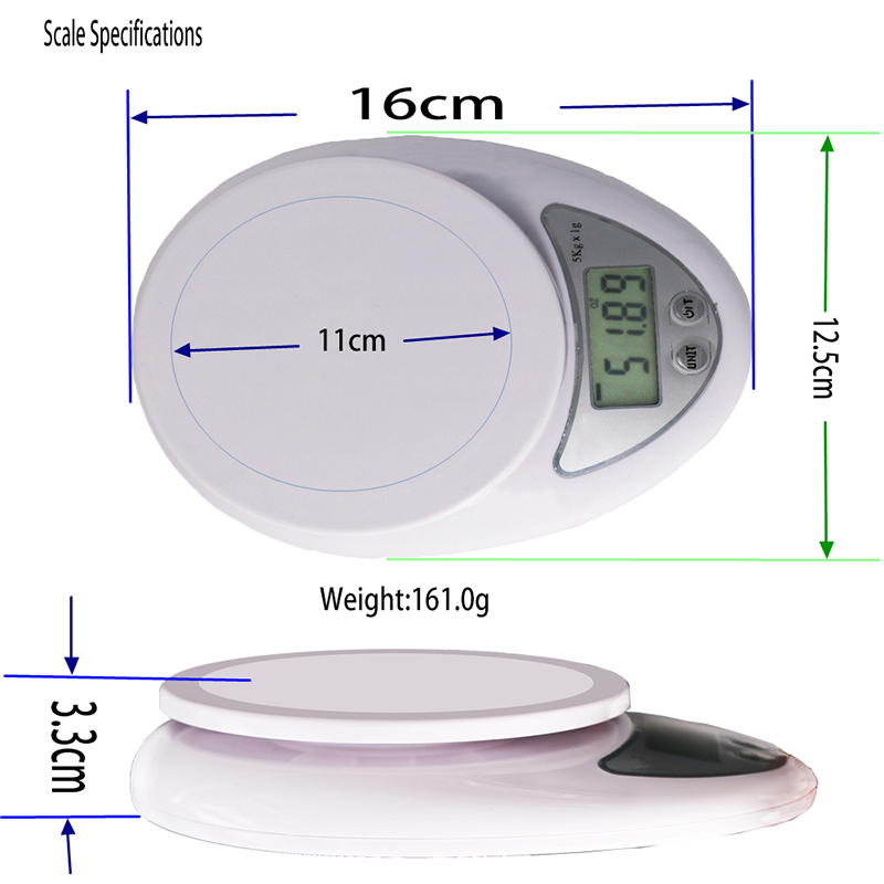 Масштаб плодоовощ еды веса пользы дома высокой точности OEM 0.1g 7g с шаром