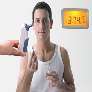 Бесконтактный инфракрасный ушной термометр мгновенного считывания для детей с приборами для предупреждения лихорадки и температуры окружающей среды
